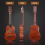 Guitarra acústica de 25 polegadas Basswood com 6 cordas e palhetas 4
