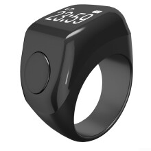 Sophisticated Smart Tasbih Counter for seamless integration into your daily spiritual routine (black).
