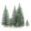 25PCS Miniature Artificial Christmas Trees 5 Sizes,with Wooden Base 1