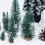 25PCS Miniature Artificial Christmas Trees 5 Sizes,with Wooden Base 3