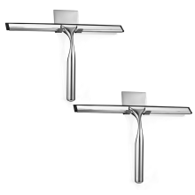 2-pack multi-purpose shower scrapers
Squeegees with adhesive hook
Stainless steel wiper