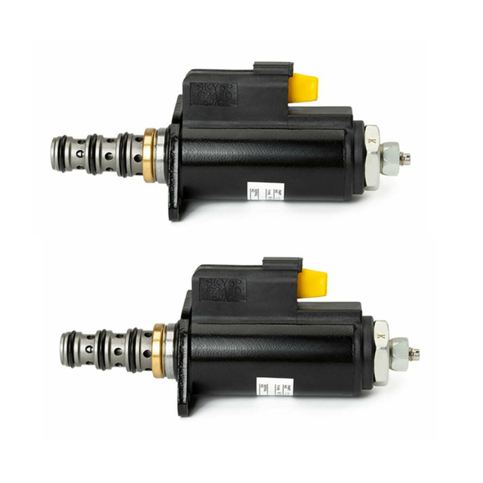 2Pcs 121-1491 Excavator Rotary Solenoid Valve For E320b 4712314108414