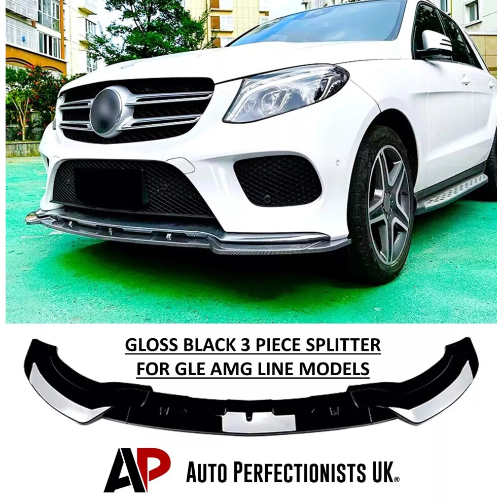 For Mercedes Gle Class W166 C292 Splitter Spoiler Lip Kit 2015-18 Black 5061072667398