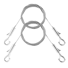 Kit de 2 fios ajustáveis para pendurar quadros, cabos de 1x1,5 mm para pendurar