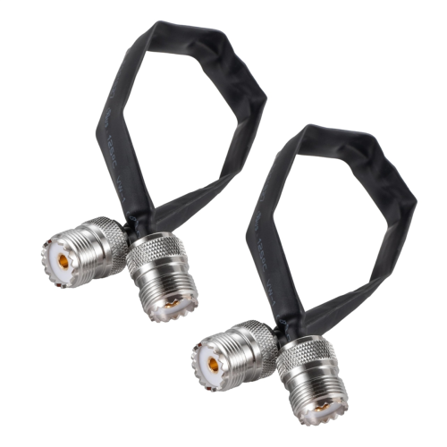 2PCS Door/Window Pass Through Flat Coaxial Cable 50 Ohm SO239 2