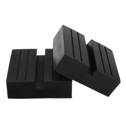 2Pcs Car Slotted Lift Trolley Jack Disk Block Rubber Guard Adapter 1