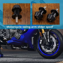 2 peças de parafusos deslizantes CNC para motocicleta (preto)