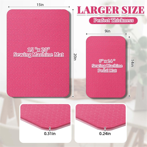 2Pcs Sewing Machine Muffling Mat Pedal Mat Sewing Machine Mat 2