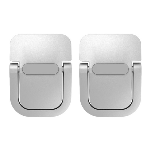 2Pcs Portable Laptop Stand Foldable Bracket Laptop Silver 2
