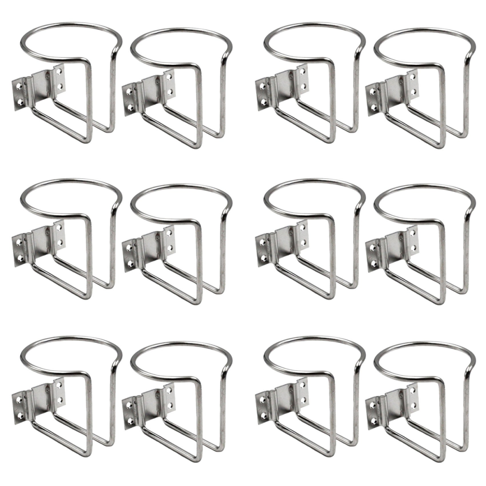 2Pcs Stainless Steel Ring Cup Holder For Marine Yacht Truck Rv 4712314118055