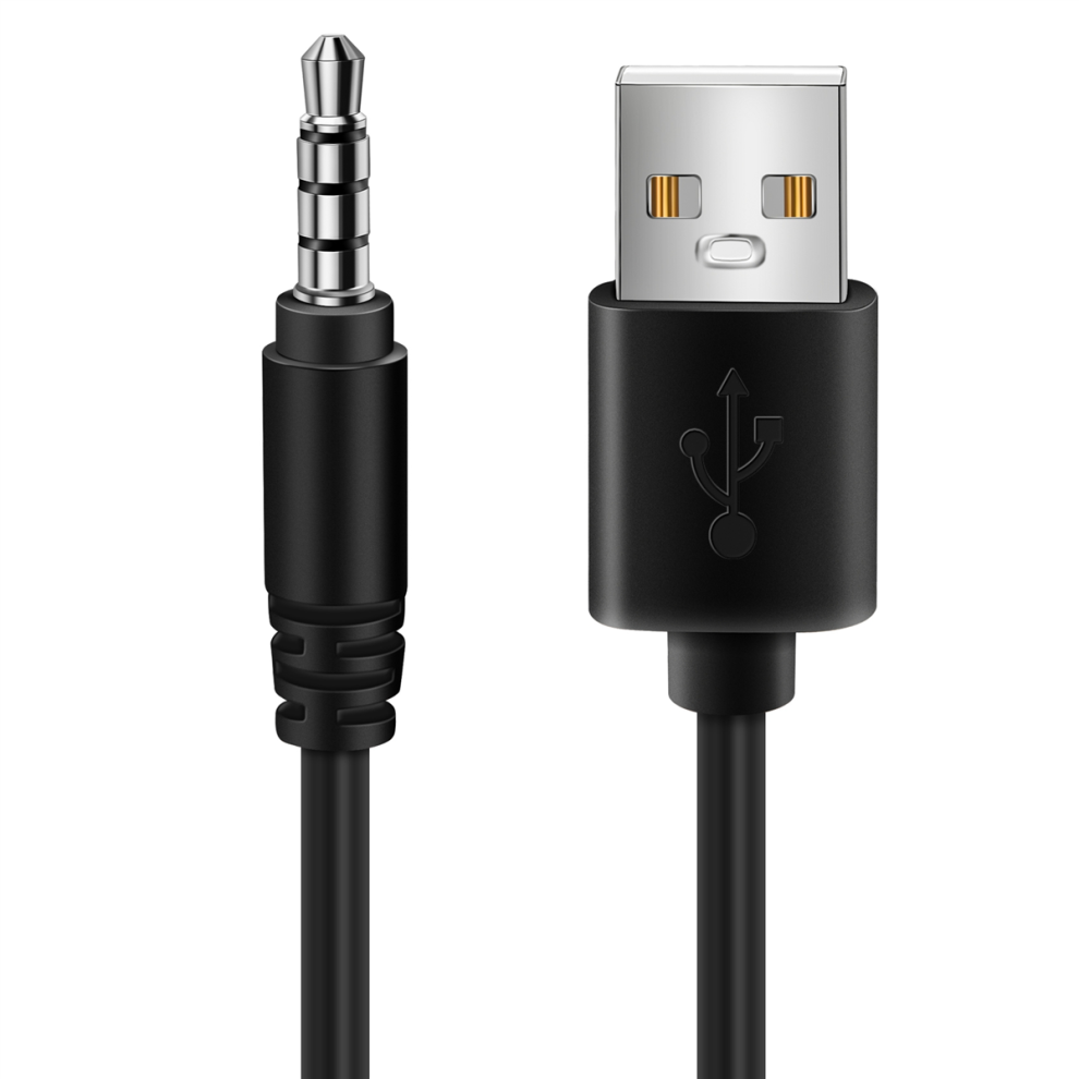 3.5mm Plug AUX Audio Jack to USB 2.0 Male Charger Cable Adapter Cord