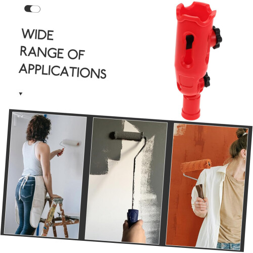 clamping tool for extension rods painter tool for high ceilings edger attachment plastic red 1