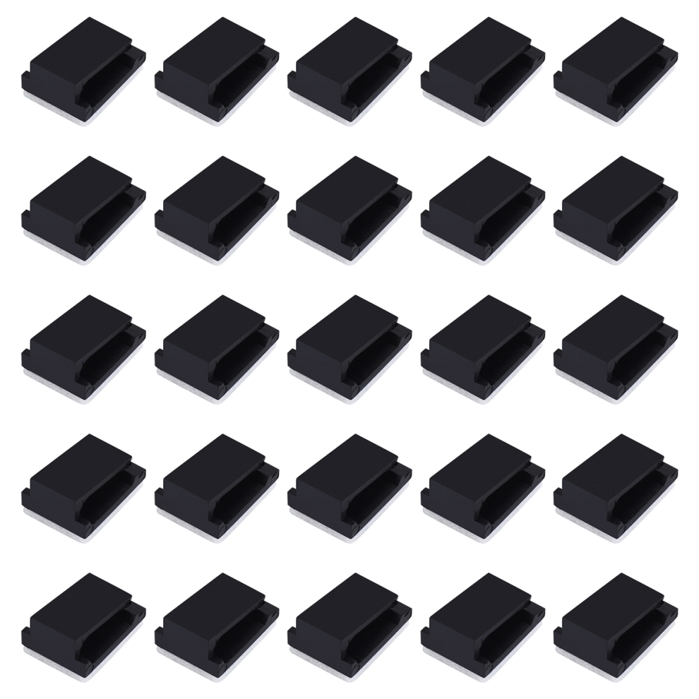 30X Cable Holder Cable Clip Cable Clamp Self-Adhesive Black 4712314143736