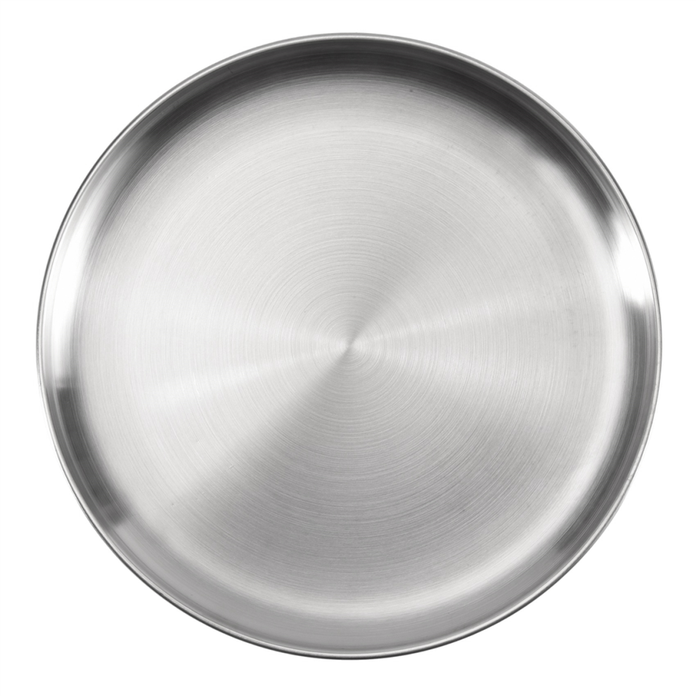 Silver 30Cm Stainless Steel Bone Spitting Dish Shallow Tray