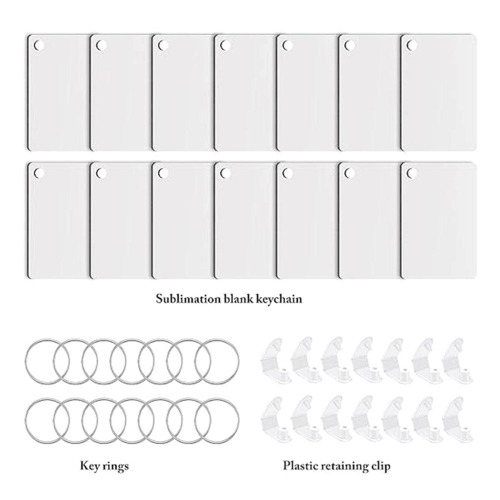 30PCS Sublimation Keychain Blanks MDF Blank Board for DIY and Craft 1