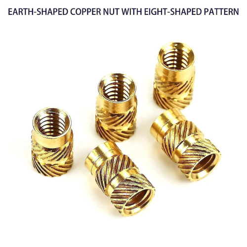 300Pcs Thread Knurled Nuts, Brass Knurled Threaded Insert Nuts 1