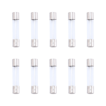 10 peças de fusíveis de tubo de vidro tipo explosão rápida 6x30 mm 250 V 10 A