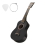 Guitarra de 6 cordas de madeira de balsa, 23 polegadas, 12 trastes, para iniciantes (preta) 3