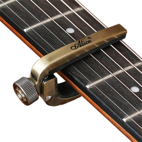 Capotraste de guitarra ajustável com rolo, perfeito, mudança rápida de tom C