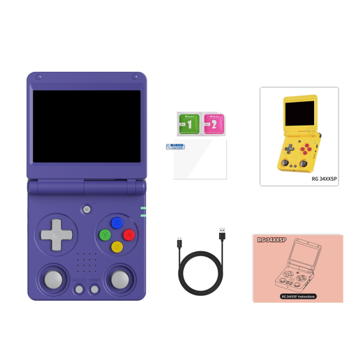 RG34XXSP Flip Handheld Game Console 3.4 Inch IPS Screen,A