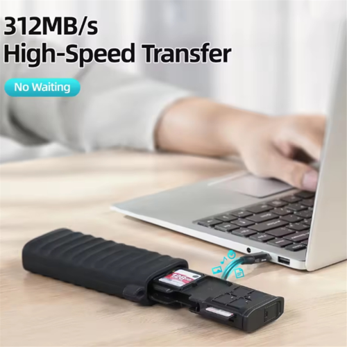 Memory Card Reader Storage Box 312MB/S 2