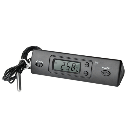 -1 Termômetro automotivo com display LCD C/F e sensor de temperatura