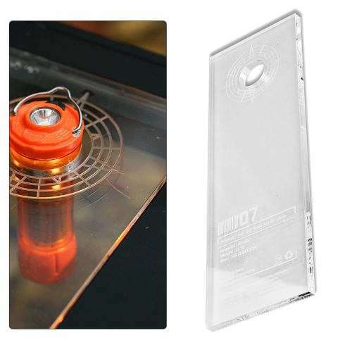 0,5 unidade de placa de mesa de acrílico transparente para luz 2