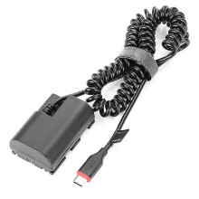 Type-C LP-E6 Dummy Battery & DC Bank USB Cable for Canon 6D 7D 60D 70D 80D 90D R R5 R6 Mark II