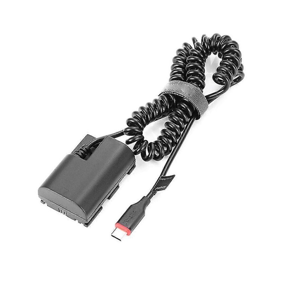 Type-C LP-E6 Dummy Battery & DC Bank USB Cable for Canon 6D 7D 60D 70D 80D 90D R R5 R6 Mark II