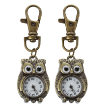 Horloge Trousseau Porte-cles Forme D'hibou 37x24mm