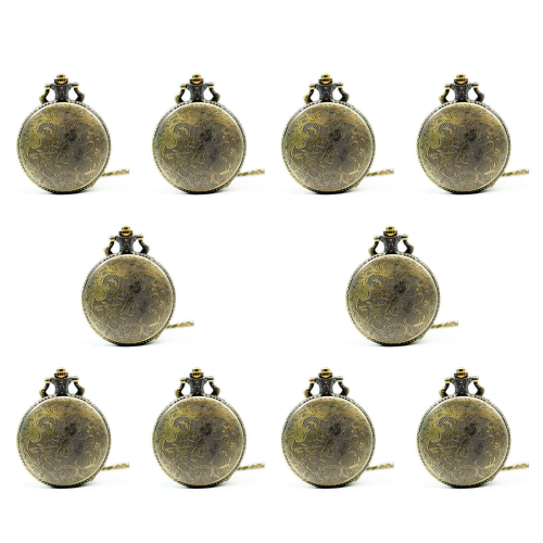 Large bronze embossed Chinese style nostalgic pocket watch
