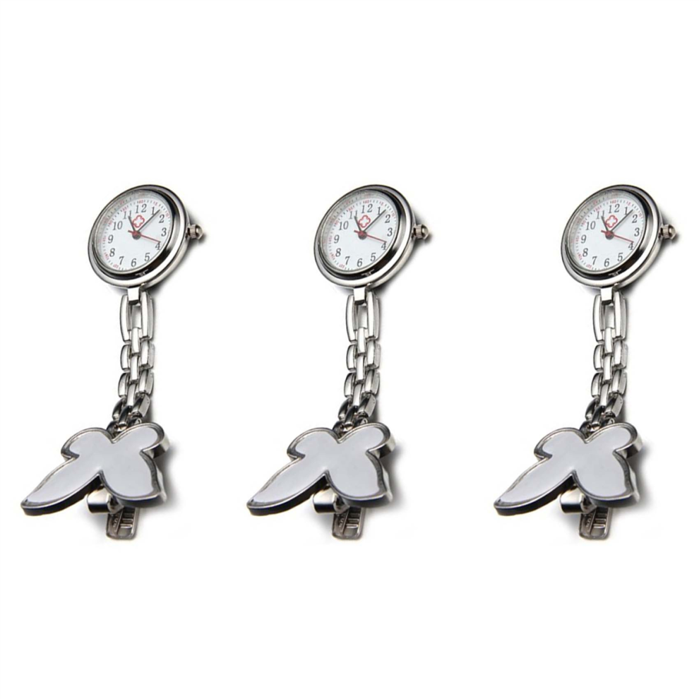 Nurses Clock Heart Rate Monitor Pocket Watch Quartz Butterfly Motive