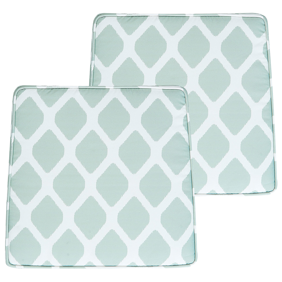 Set of 2 Garden Chair Cushions TERNI 37 x 34 cm Mint Green