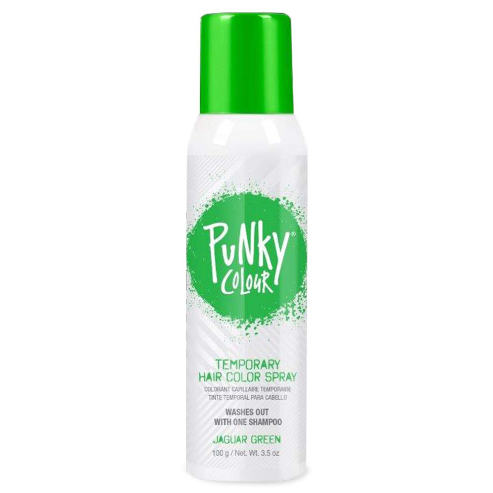 Photos - Hair Dye Punky, Temporary Hair Color Spray, Jaguar Green, Non-Sticky, Non-Damaging Instant Vivid Hair Color, 3.5 oz, 1 Pack