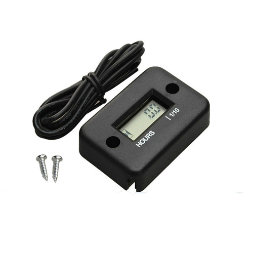 Waterproof LCD Display Digital Hour Meter Inductive Timer 2