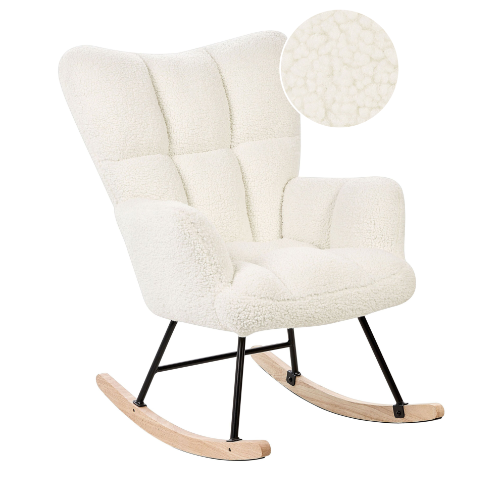 Rocking Chair OULU Boucle White
