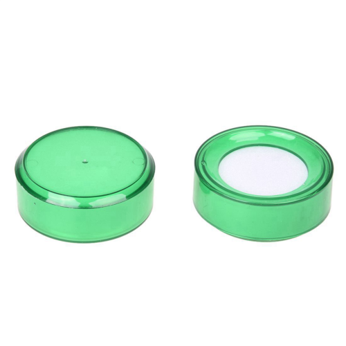Spugna in plastica verde da 7 cm di diametro per bagnare le dita, 2 pezzi 2