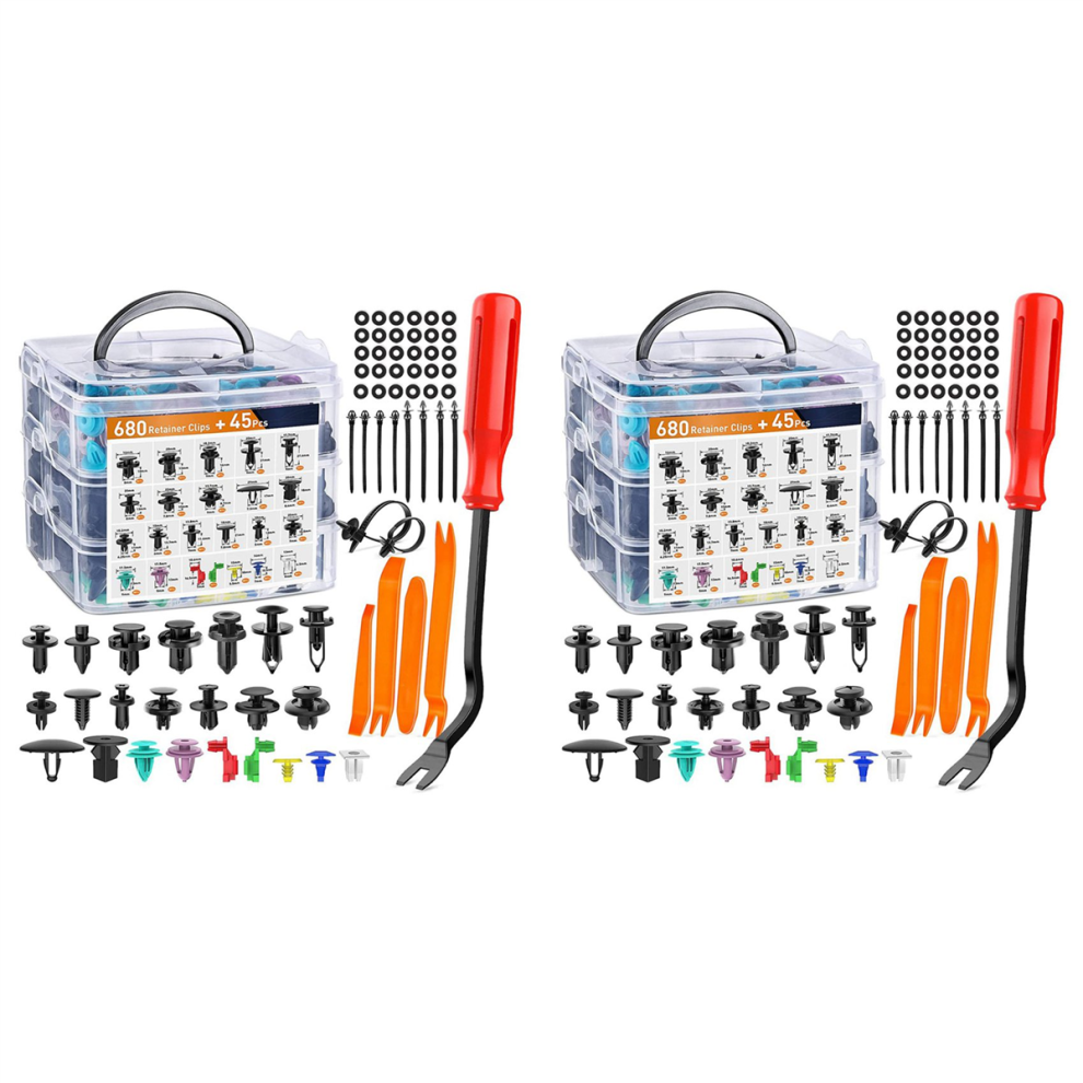 725Pcs Car Push Retainer Clips & Auto Fasteners Assortment-image-OPC-PJ59HXC-NEW