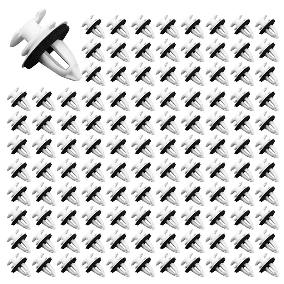 50Pcs Door Panel Clips With Seal Ring For E34 E36 E38 E39 E46 X5 White 4713147646548