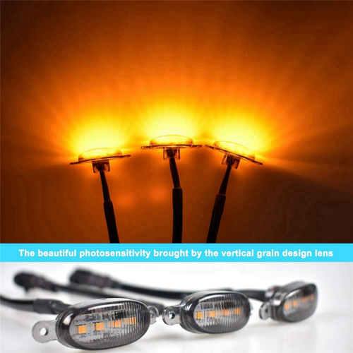 Front Grill Lights Smoked Lens Yellow LED Parking/Running 2