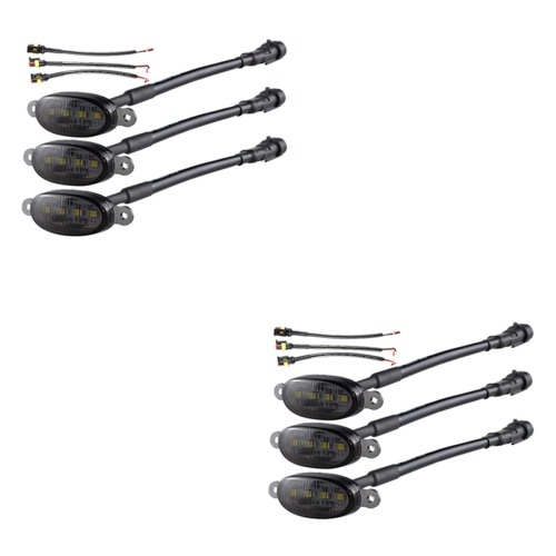 Front Grill Lights Smoked Lens Yellow LED Parking/Running