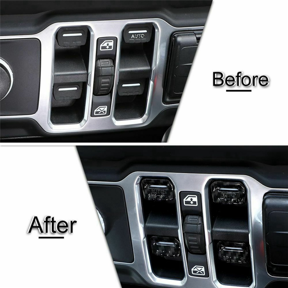 Window Lift Switch Adjust Button Cover Trim Abs (Carbon Fiber) 4713147662784