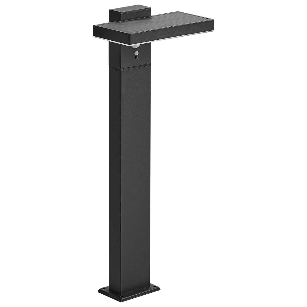 Solar Outdoor LED Bollard Lamp POPLAR with Motion Sensor Black