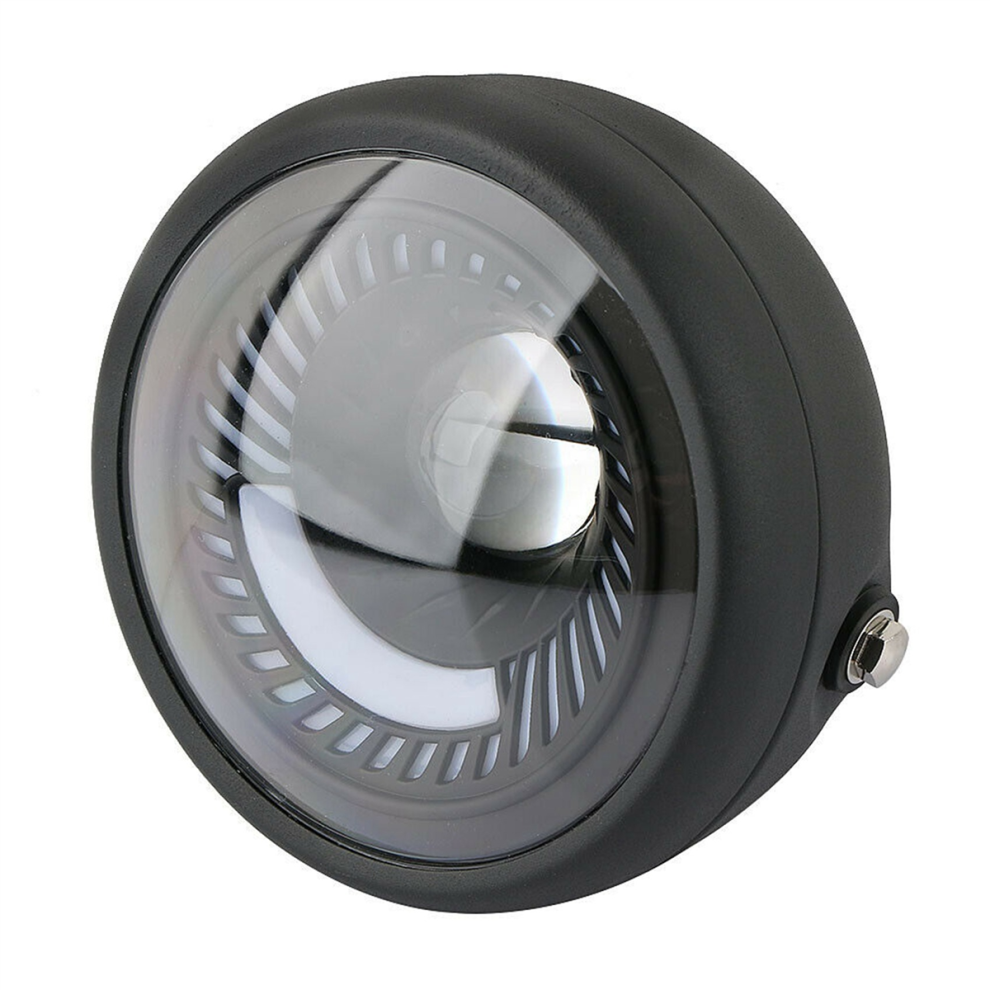 Motorcycle 6.5 Inch Led Headlight Spiral Side Mount Bracket White 4713147666935