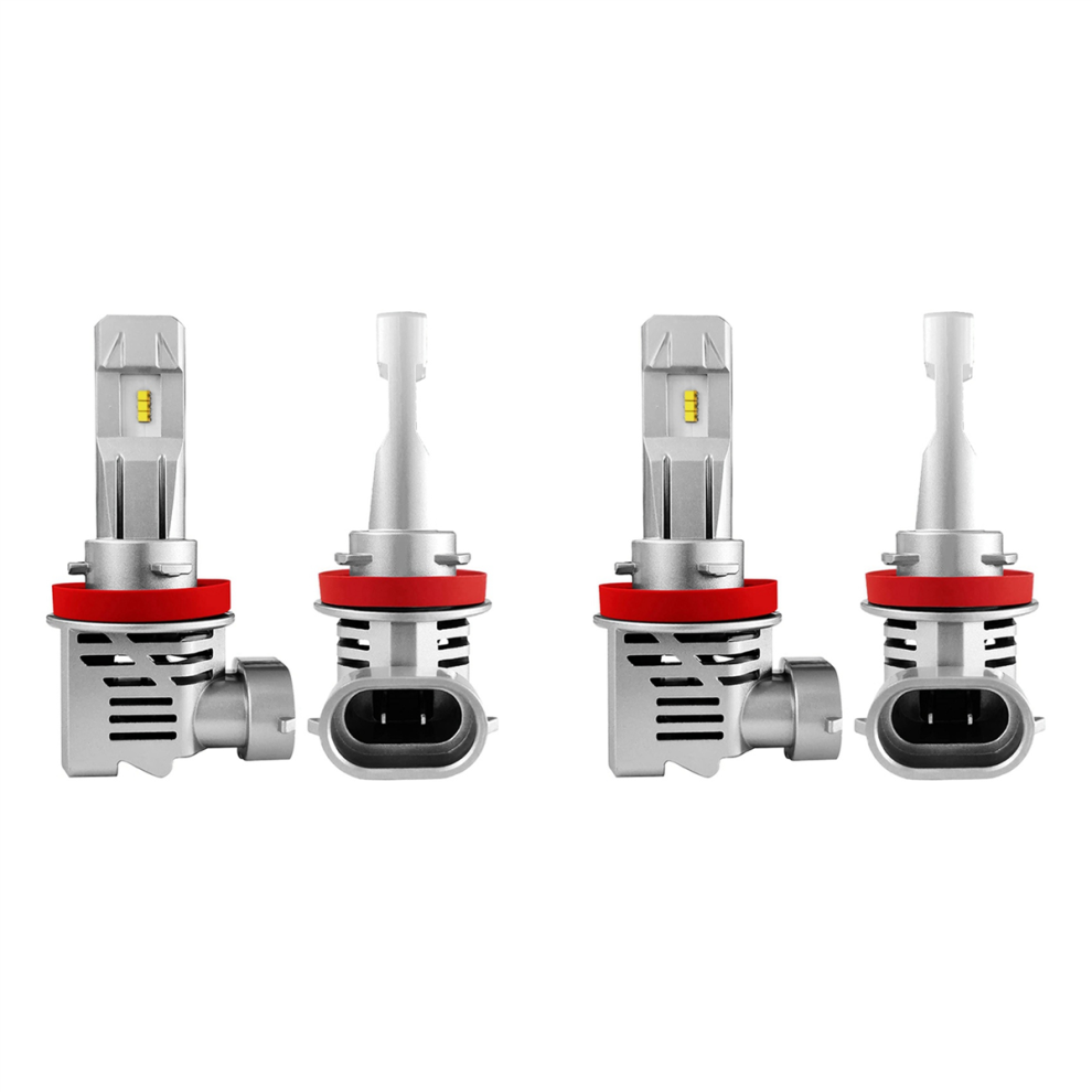 H11 H8 H9 H16 Led Headlight Bulbs 12000Lm 6500K Cool Pack Of 2 White 4713147668731
