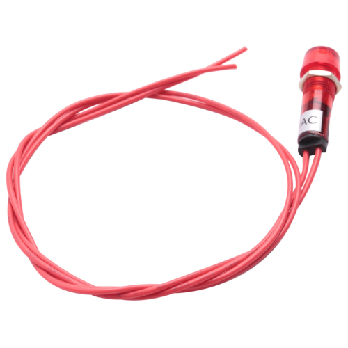 Neon Indicator Pilot Signal Lamp Red Light AC 250V w2 Wires 1