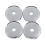 Set di 4 coprimozzi cromati universali per auto in plastica da 60 mm 2