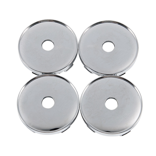 Set di 4 coprimozzi cromati universali per auto in plastica da 60 mm 1
