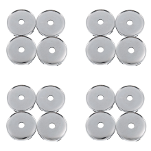 Set di 4 coprimozzi cromati per auto, in plastica, universali, da 60 mm