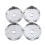 Set di 4 coprimozzi cromati per auto, in plastica, universali, da 60 mm 2